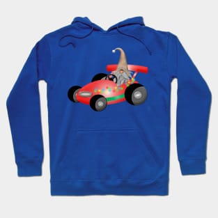 Merry Christmas Elf In Racing Car Hoodie